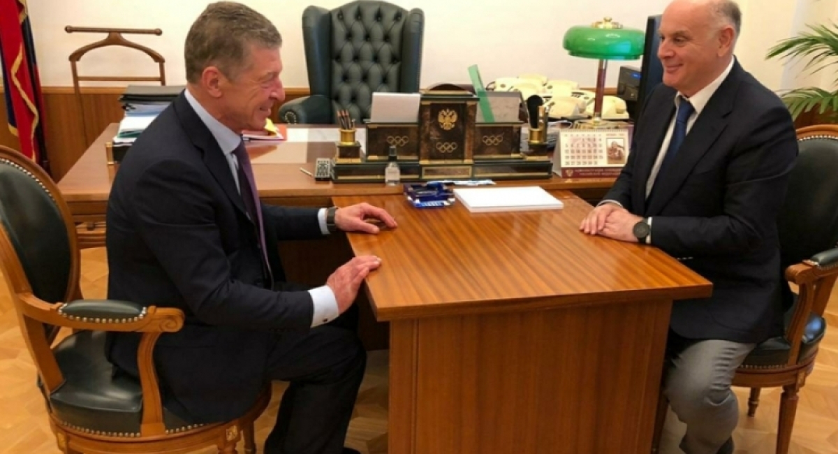 President of Abkhazia Aslan Bzhaniya Had a Meeting with Deputy Head of the Administration of the President of the Russian Federation Dmitry Kozak