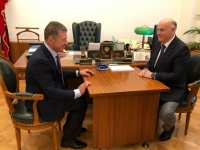 President of Abkhazia Aslan Bzhaniya Had a Meeting with Deputy Head of the Administration of the President of the Russian Federation Dmitry Kozak