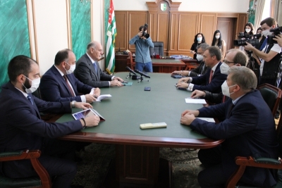 President of Abkhazia Aslan Bzhaniya received an EU delegation led by EU Special Representative for the South Caucasus Toivo Klaar