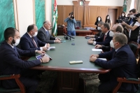 President of Abkhazia Aslan Bzhaniya received an EU delegation led by EU Special Representative for the South Caucasus Toivo Klaar