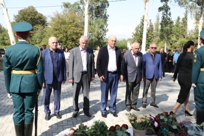 President Aslan Bzhaniya Participated in the Ceremony of the Unveiling of the Monument to the Fallen Soldiers of the Patriotic War of the People of Abkhazia in the Otara Village