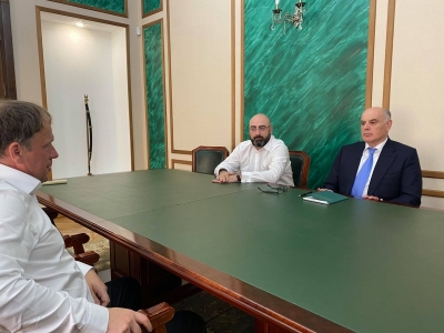 President of Abkhazia Aslan Bzhaniya Had a Meeting with Vladislav Grib