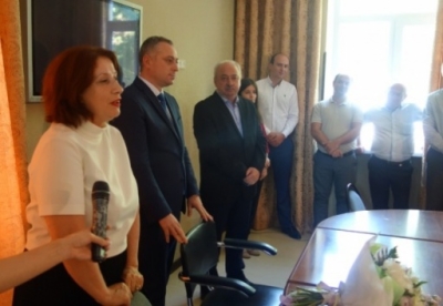 Vice President of the Republic of Abkhazia Badra Gunba Presented the New Head to the Staff of the Abkhazian State Television and Radio Company